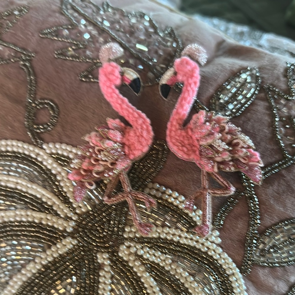 Mignone Gavigan Pink Flamingo Earrings never worn light weight